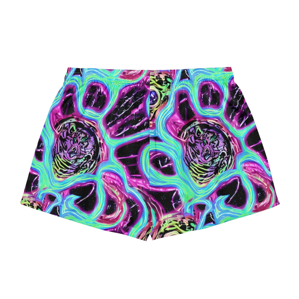 Cosmic Lava on Women's Pajama Shorts — Back