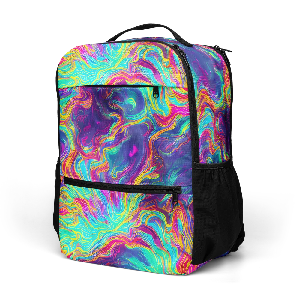 Neon Marbles on Utility Backpack — Left Front