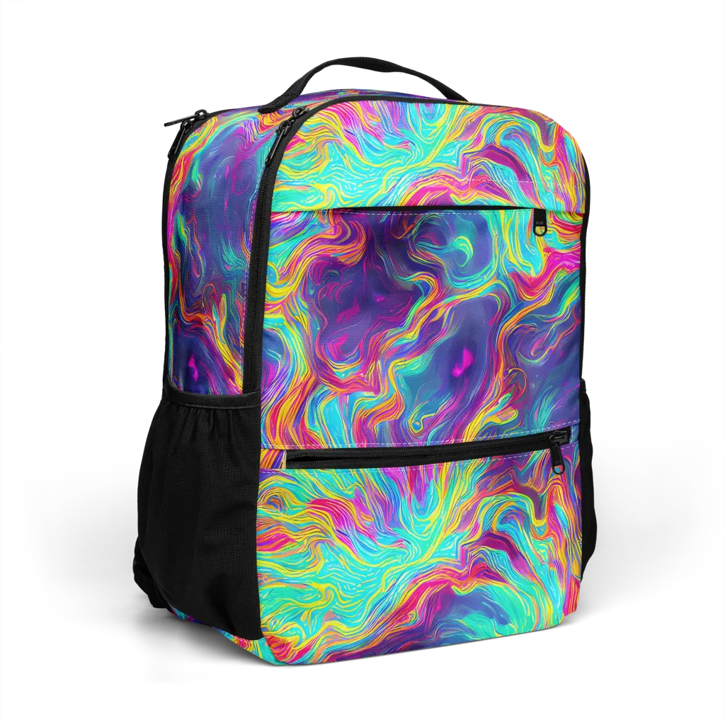Neon Marbles on Utility Backpack — Right Front