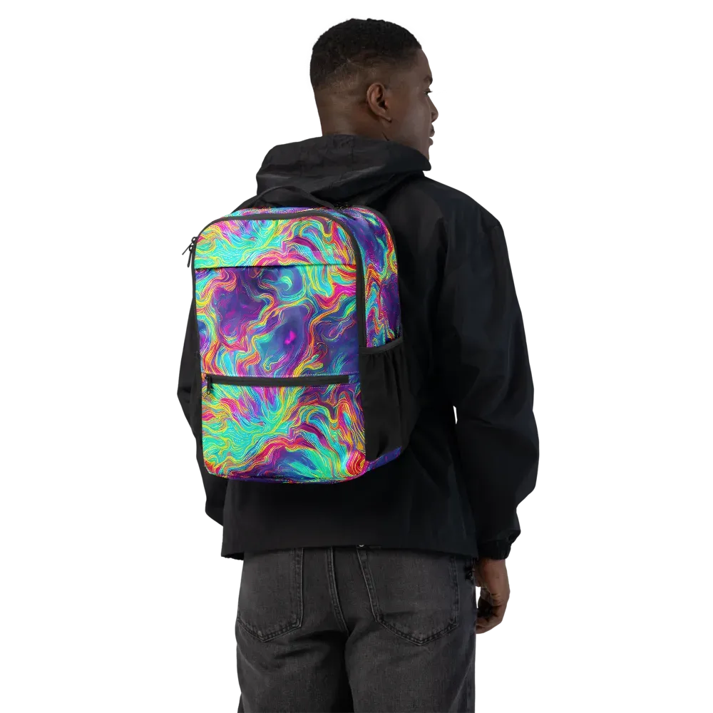 Neon Marbles on Utility Backpack — Back