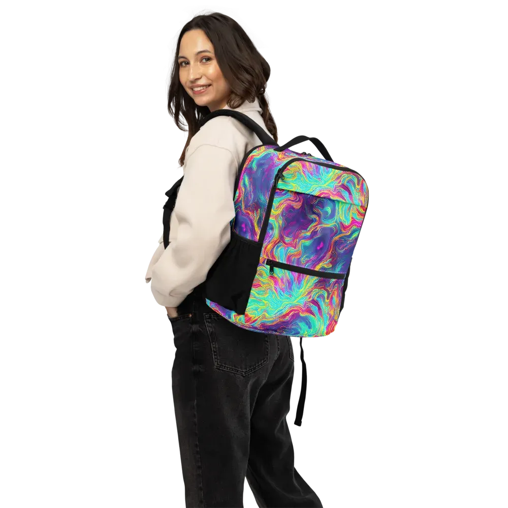 Neon Marbles on Utility Backpack — Back