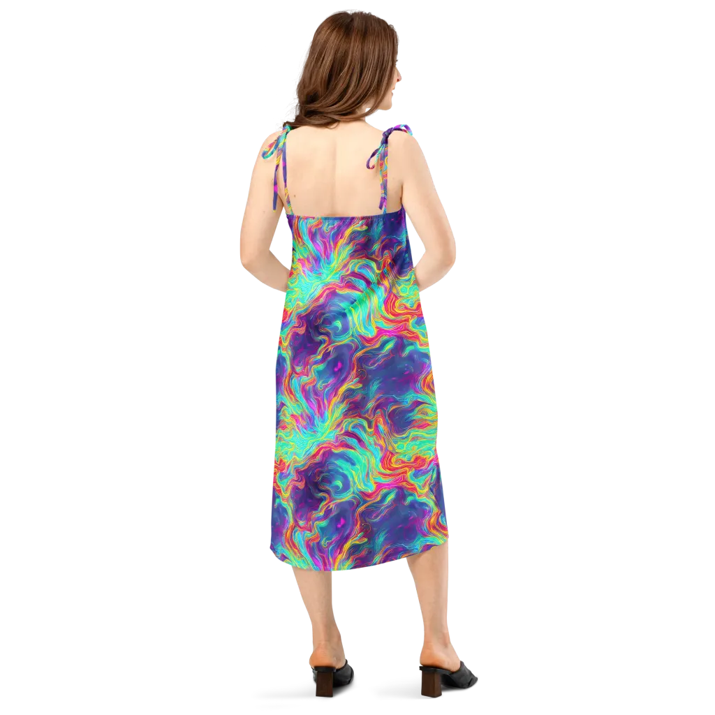 Neon Marbles on Slip Dress — Back