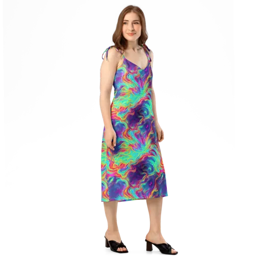 Neon Marbles on a Slip Dress
