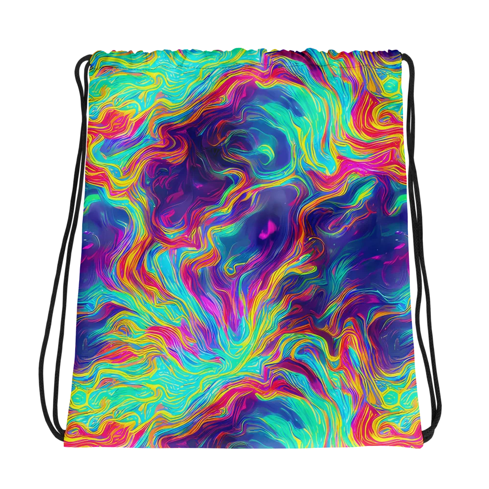 Neon Marbles on Drawstring Bag — Photo
