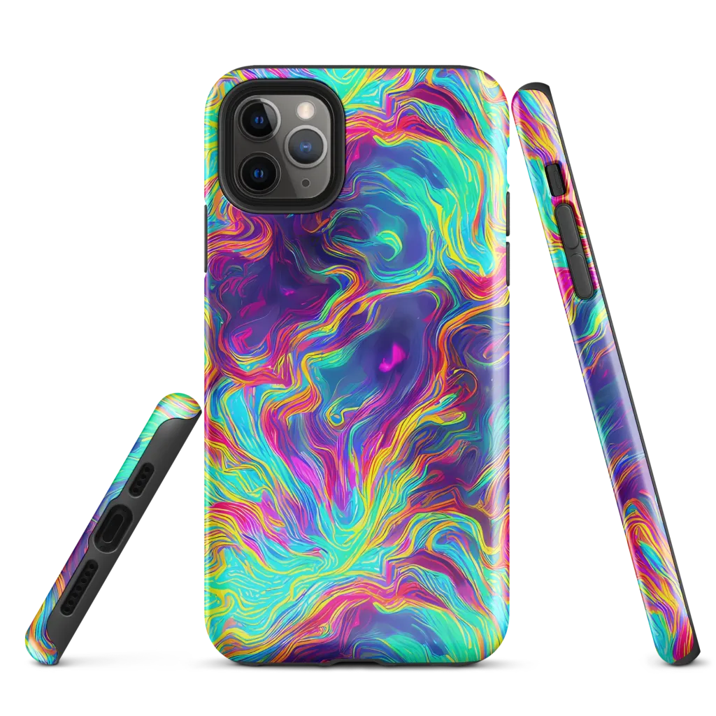 Neon Marbles on Tough Case for iPhone® — Front
