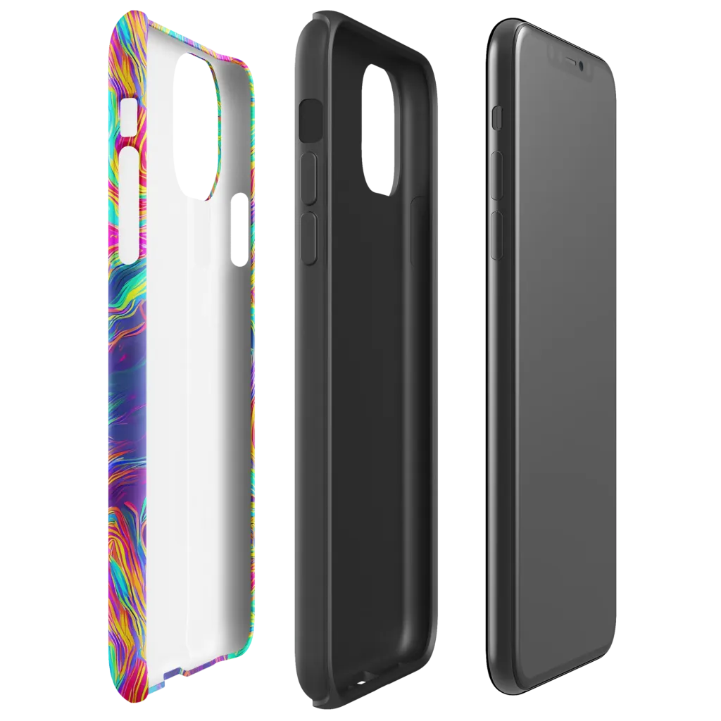 Neon Marbles on Tough Case for iPhone® — Right