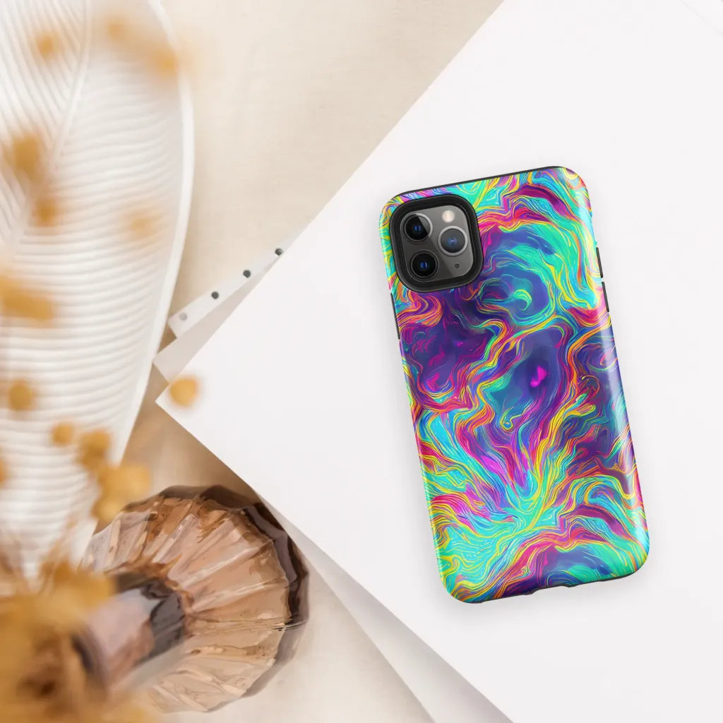 Neon Marbles on Tough Case for iPhone® — Front