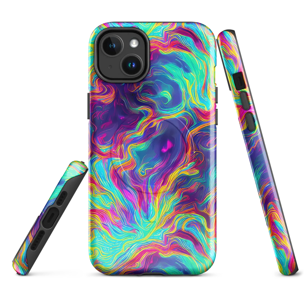 Neon Marbles on MagSafe Tough Case for iPhone® — Front