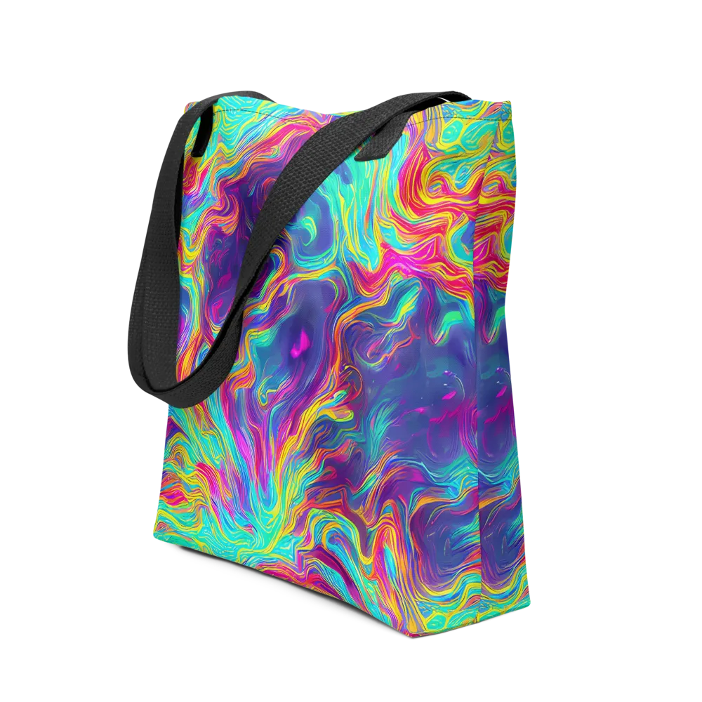 Neon Marbles on Tote Bag — Front