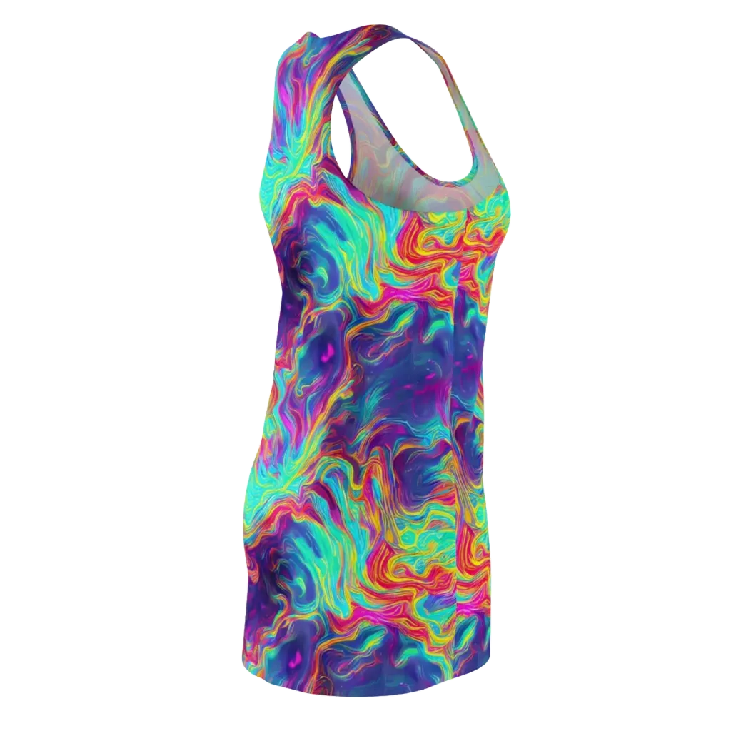 Neon Marbles on Racerback Dress — Back Side