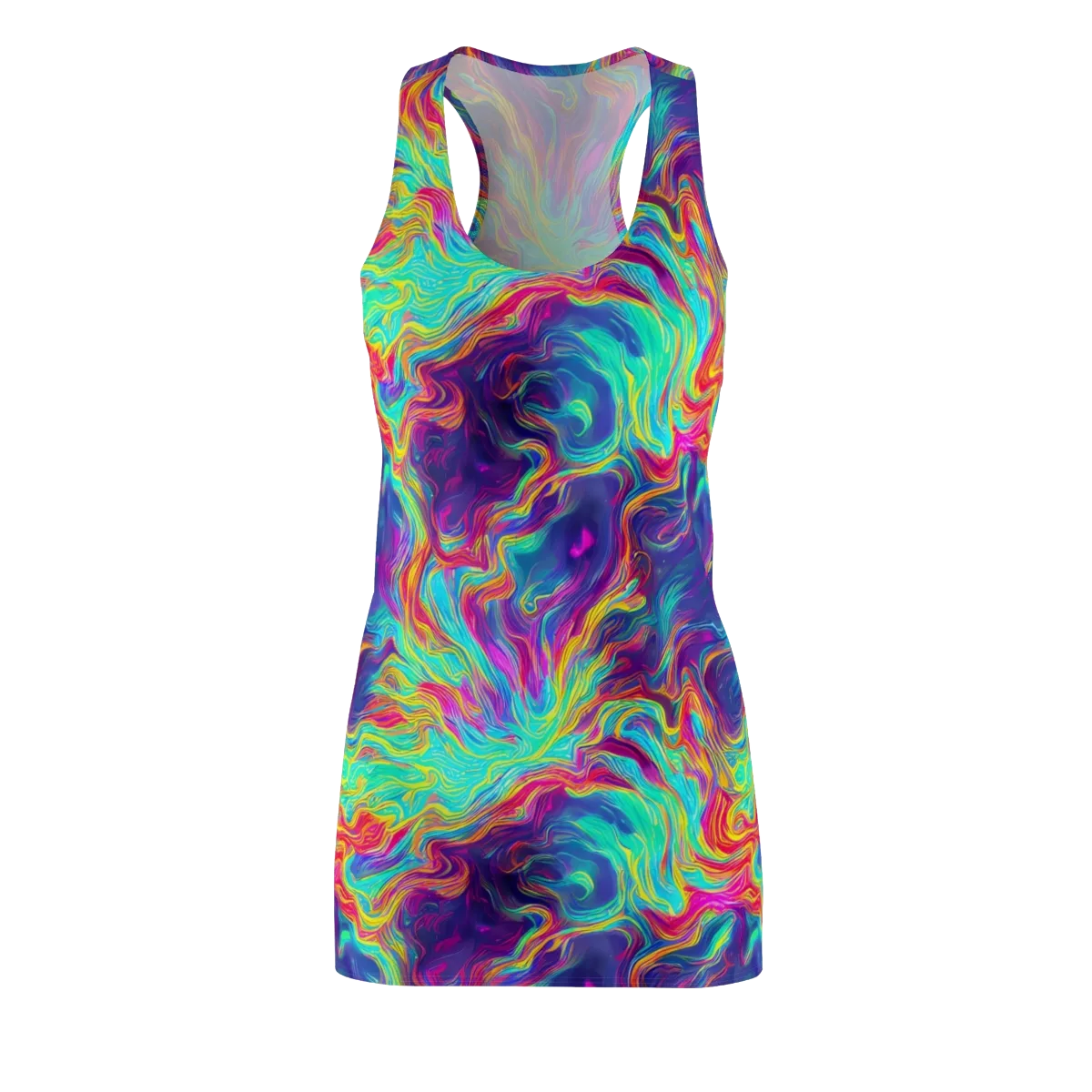 Neon Marbles on Racerback Dress — Front