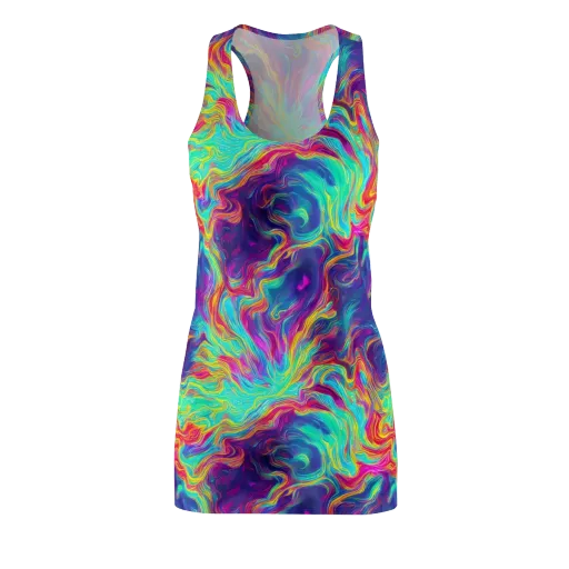 Neon Marbles on a Racerback Dress