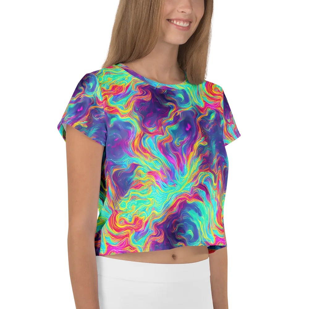 Neon Marbles on Crop Tee — Right