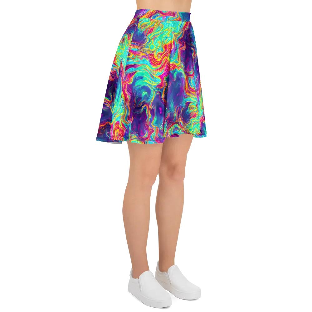 Neon Marbles on Skater Skirt — Right
