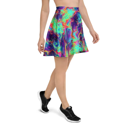 Neon Marbles on a Skater Skirt