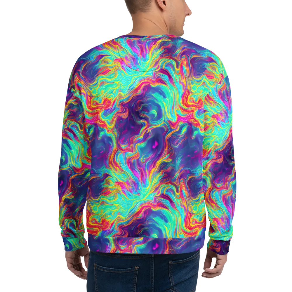 Neon Marbles on Sweatshirt — Back