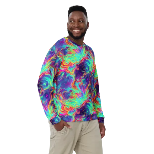 Neon Marbles on a Sweatshirt