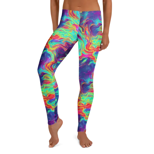 Neon Marbles on a Leggings