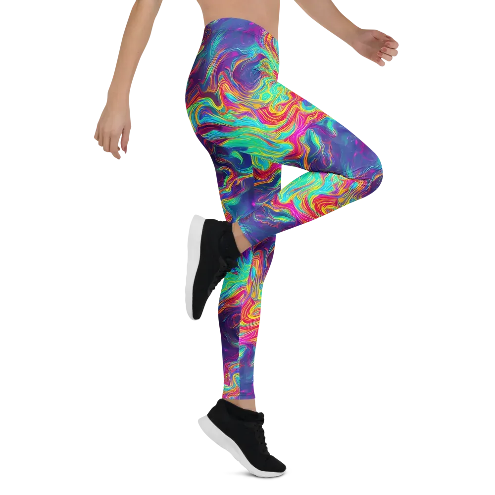 Neon Marbles on Leggings — Right