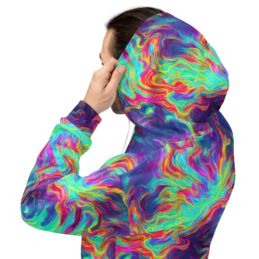Neon Marbles on a Hoodie