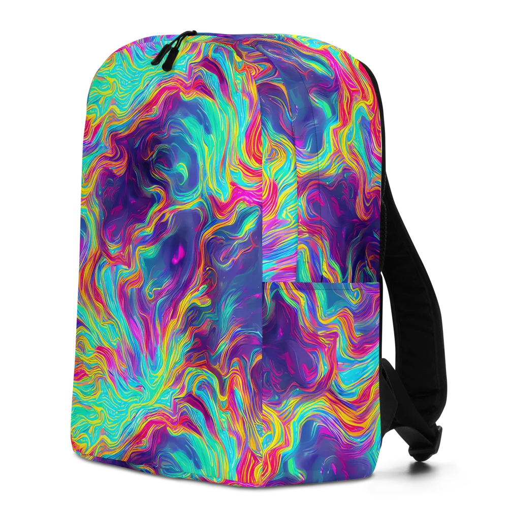 Neon Marbles on Minimalist Backpack — Left