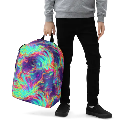 Neon Marbles on a Minimalist Backpack