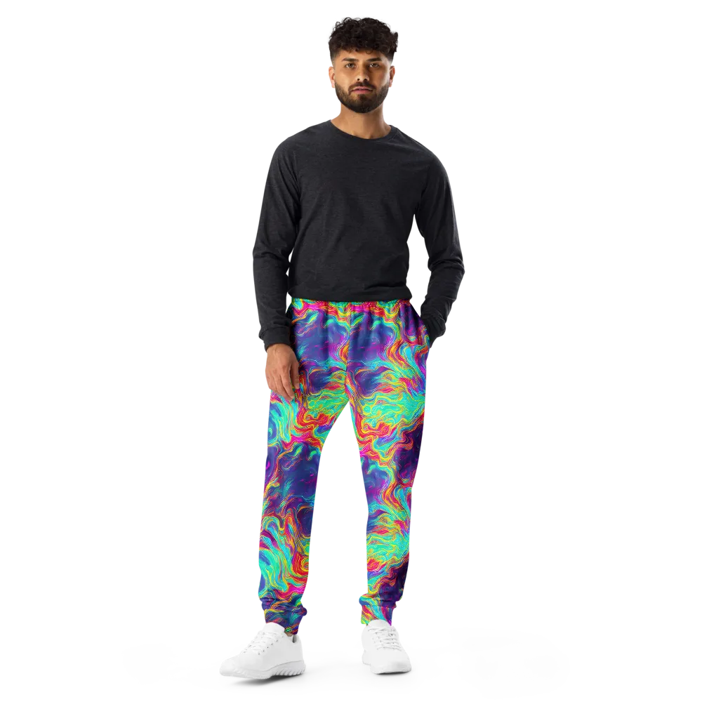 Neon Marbles on Men's Joggers — Front
