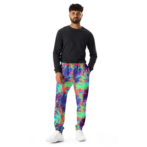 Neon Marbles on a Men's Joggers