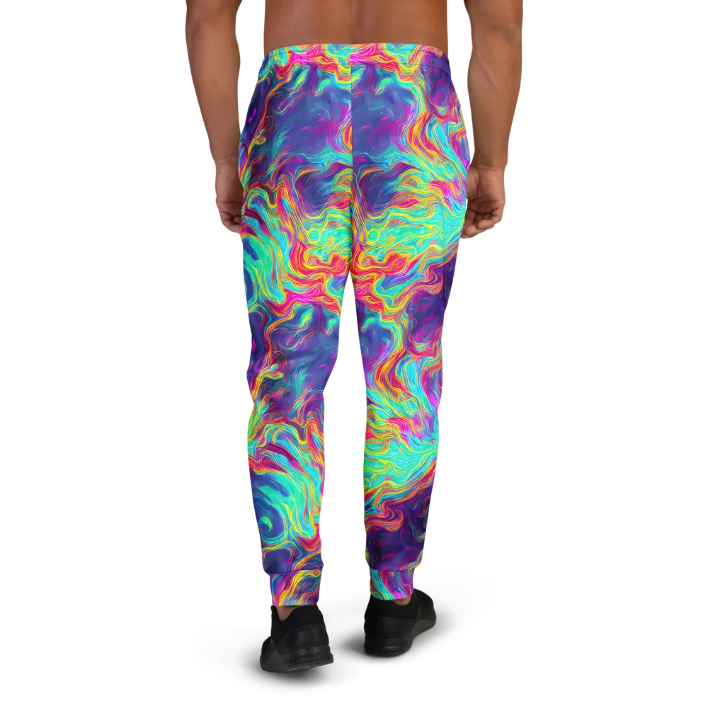 Neon Marbles on Men's Joggers — Back