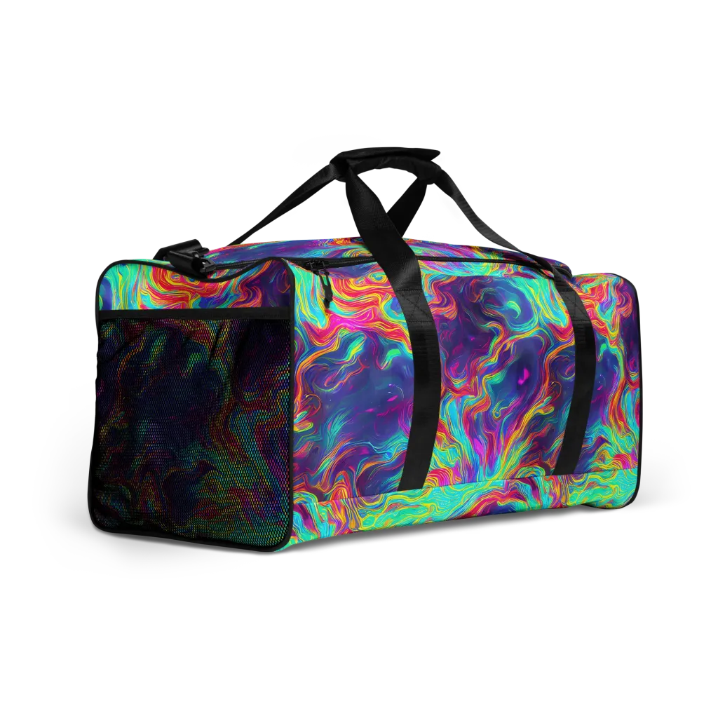 Neon Marbles on Duffle Bag — Right Front