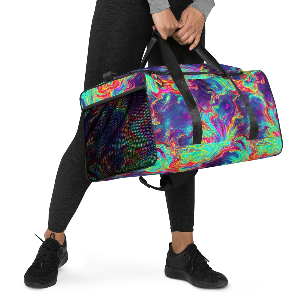 Neon Marbles on Duffle Bag — Right Front