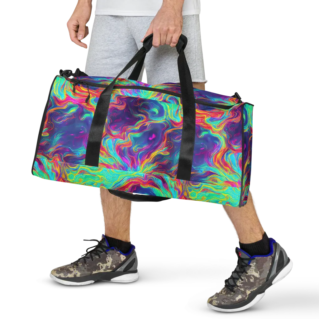 Neon Marbles on Duffle Bag — Front