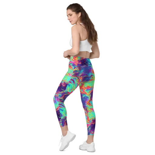 Neon Marbles on a Leggings with Pockets