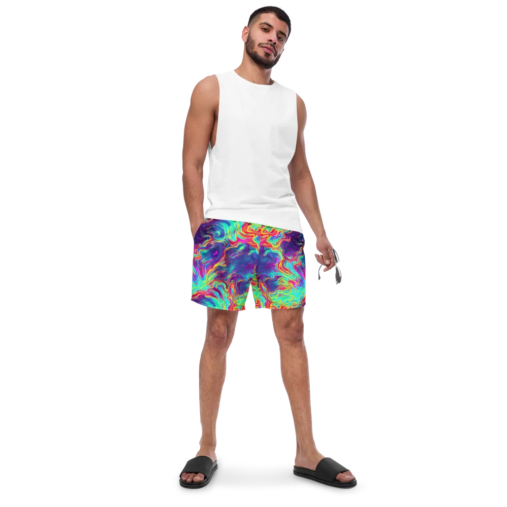 Neon Marbles on Swim Trunks — Front