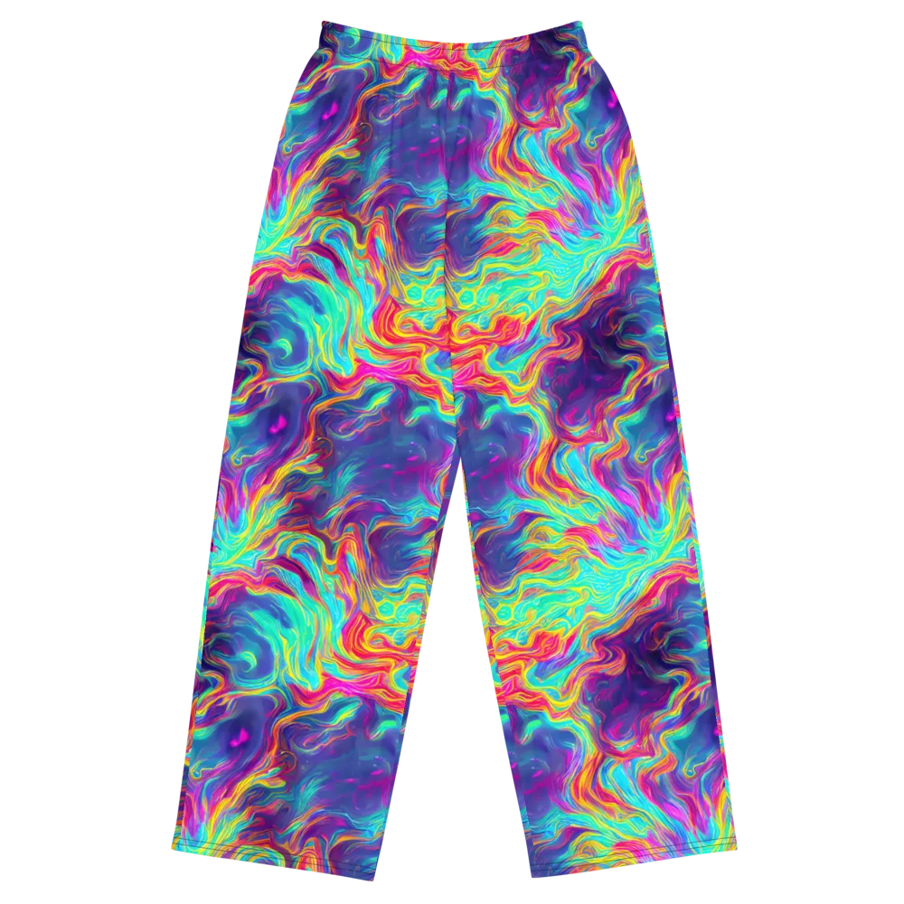 Neon Marbles on Wide-Leg Pants — Front