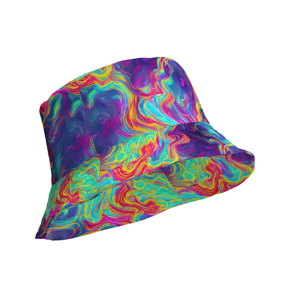 Neon Marbles on Reversible Bucket Hat — Product details Outside