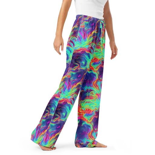 Neon Marbles on a Women's Pajama Pants