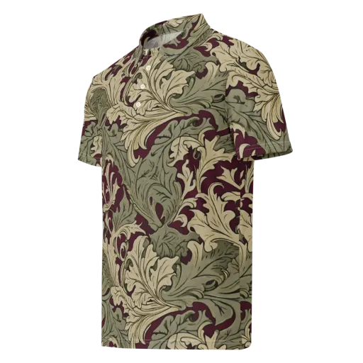 Acanthus Nocturne on a Men's Slim Fit Polo Shirt