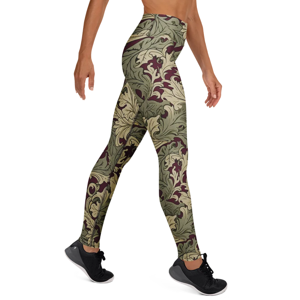 Acanthus Nocturne on Yoga Leggings — Right