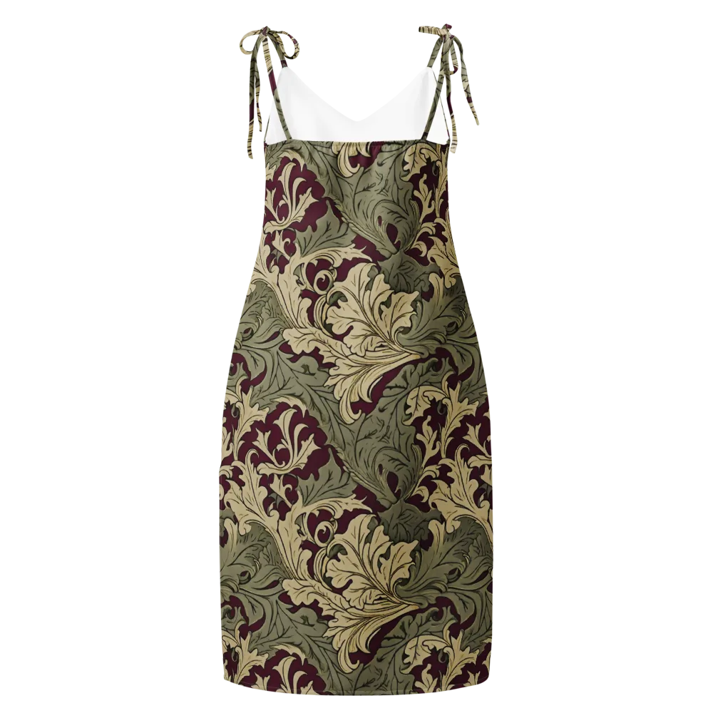 Acanthus Nocturne on Slip Dress — Back