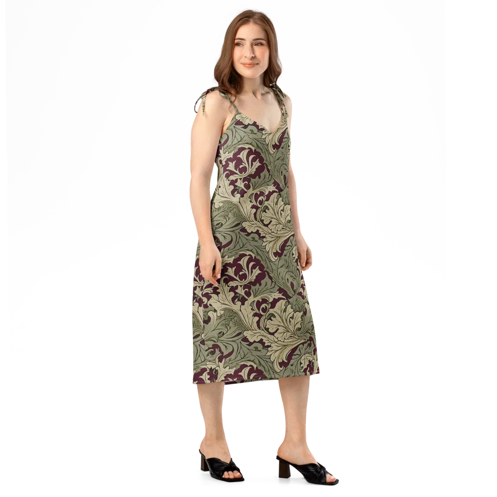 Acanthus Nocturne on Slip Dress — Right Front