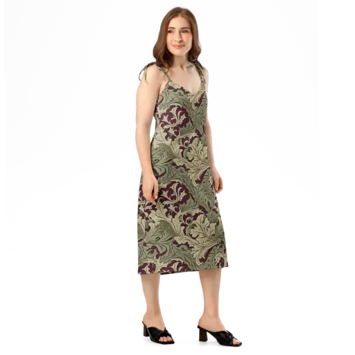Acanthus Nocturne on a Slip Dress