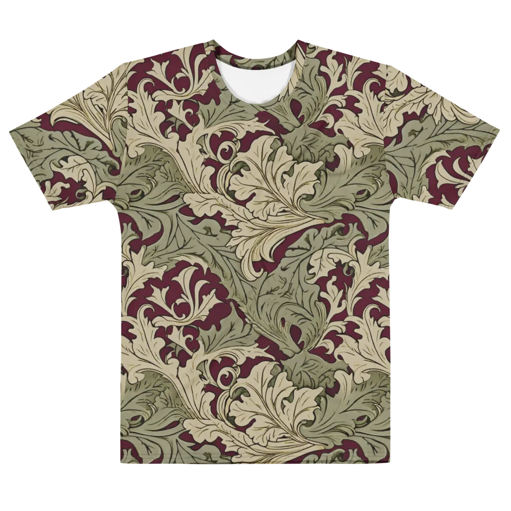Acanthus Nocturne on Men's Cotton Crew Neck T-Shirt — Front