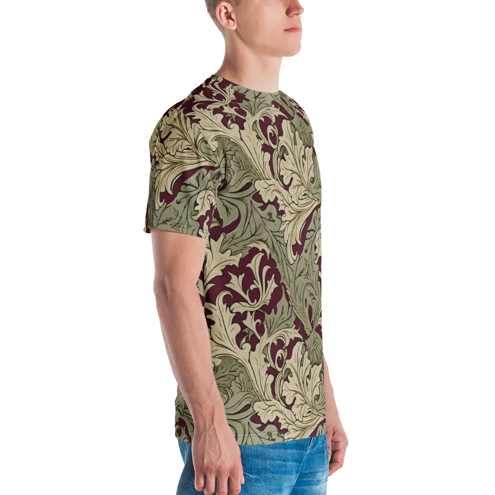 Acanthus Nocturne on Men's Crew Neck T-Shirt — Right