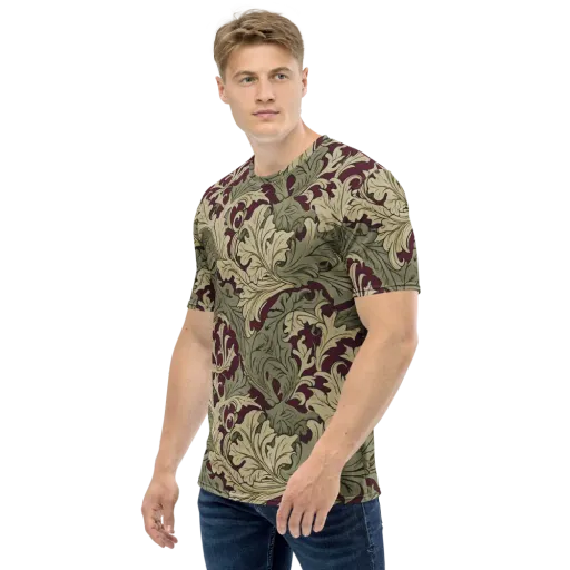 Acanthus Nocturne on a Men's Crew Neck T-Shirt