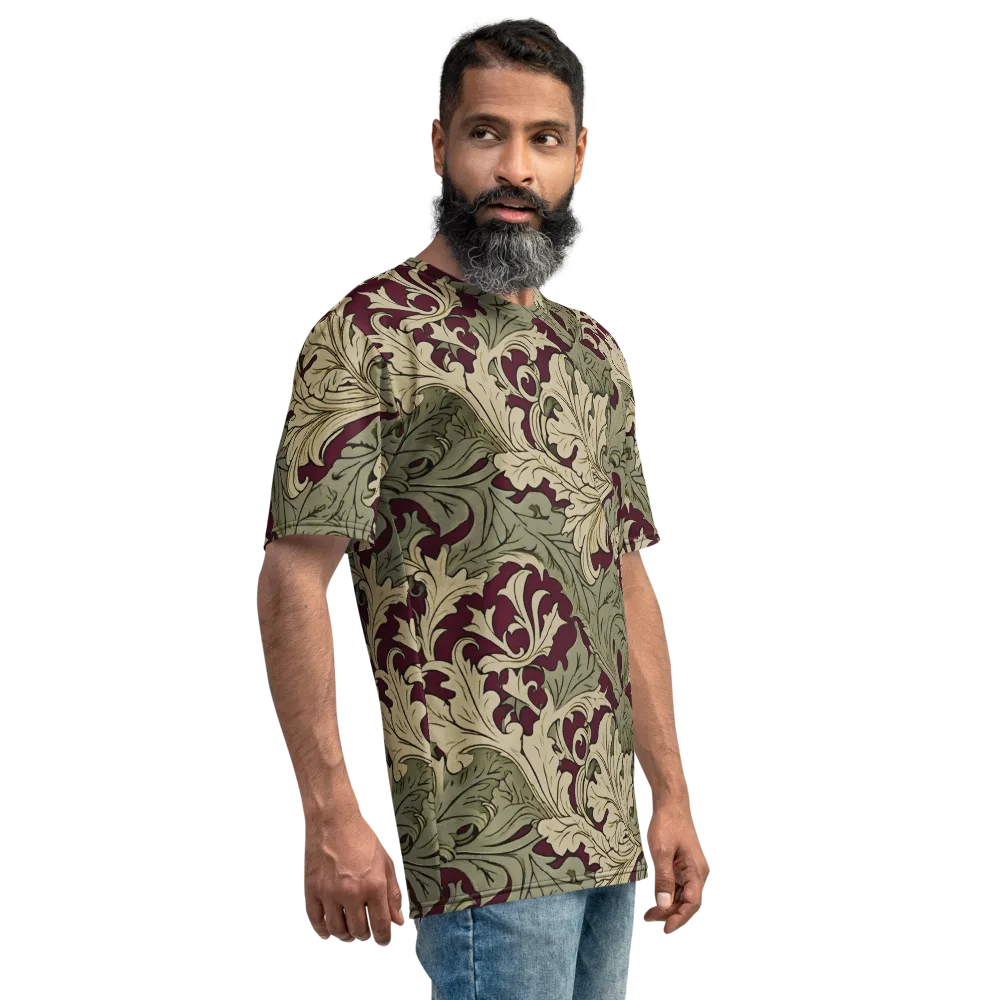 Acanthus Nocturne on Men's Crew Neck T-Shirt — Right