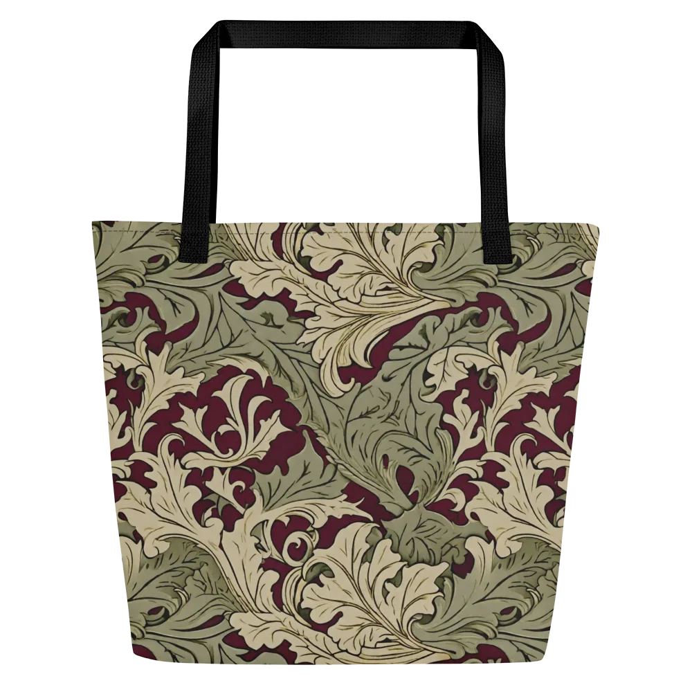 Acanthus Nocturne on Large Tote Bag W/ Pocket — Front