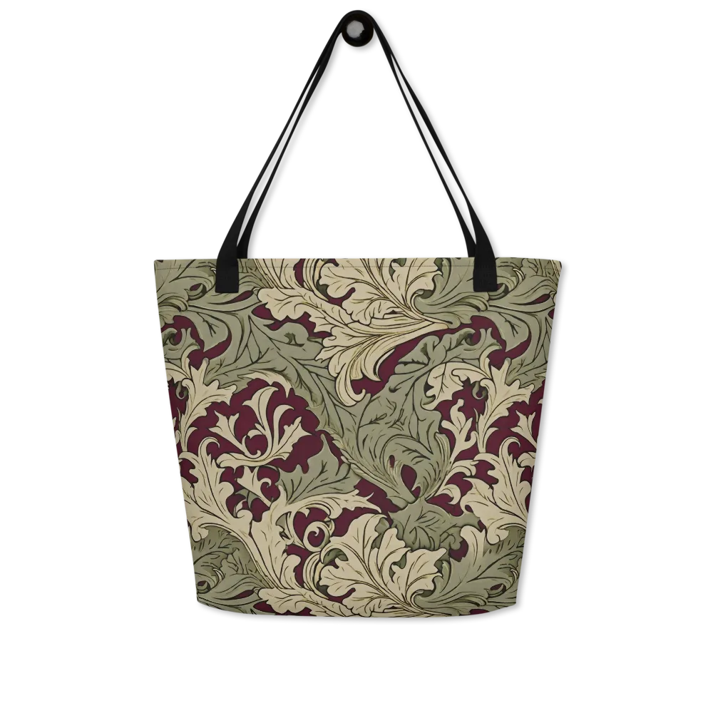 Acanthus Nocturne on Large Tote Bag W/ Pocket — Front