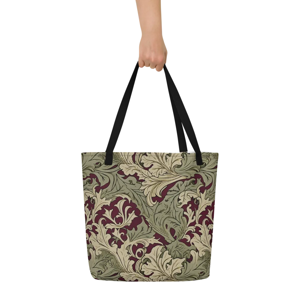 Acanthus Nocturne on Large Tote Bag W/ Pocket — Front