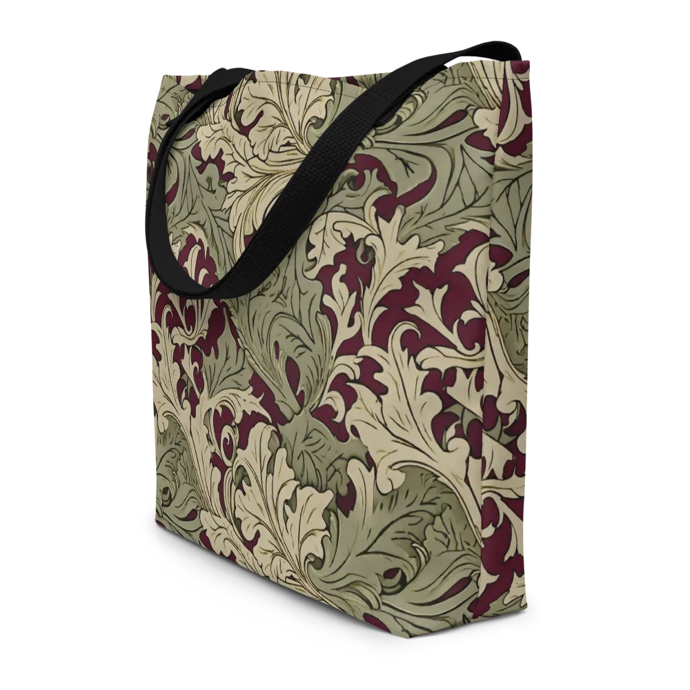 Acanthus Nocturne on Large Tote Bag W/ Pocket — Front